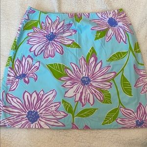 Lilly Pulitzer blue purple to Paulie skirt 12